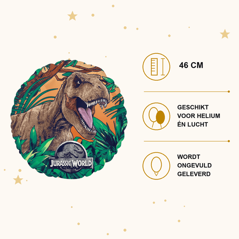 Jurassic World Folie Ballon - 46 cm - Ballonnenshop.nl