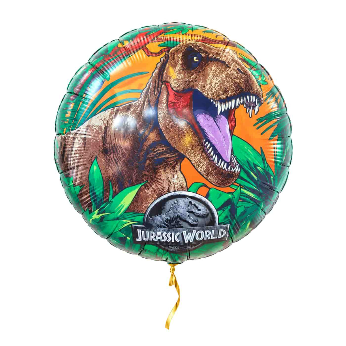 Tyrannosaurus Rex Jurassic World – met helium gevuld, met gouden lint