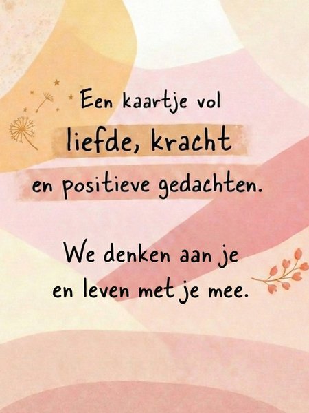 Kaartje met persoonlijk bericht beterschap - Ballonnenshop.nl