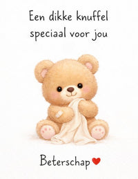 Kaartje met persoonlijk bericht beterschap - Ballonnenshop.nl