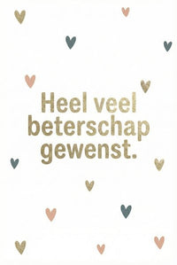Kaartje met persoonlijk bericht beterschap - Ballonnenshop.nl