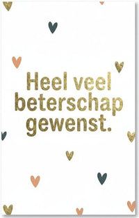 Kaartje met persoonlijk bericht beterschap - Ballonnenshop.nl