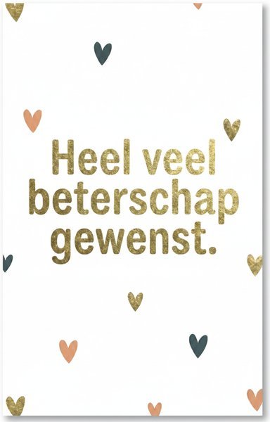 Kaartje met persoonlijk bericht beterschap - Ballonnenshop.nl