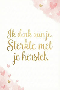 Kaartje met persoonlijk bericht beterschap - Ballonnenshop.nl