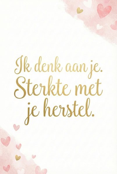 Kaartje met persoonlijk bericht beterschap - Ballonnenshop.nl