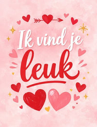 Kaartje met persoonlijk bericht Valentijn - Ballonnenshop.nl