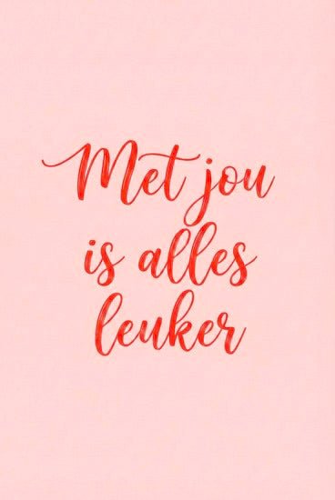 Kaartje met persoonlijk bericht Valentijn - Ballonnenshop.nl