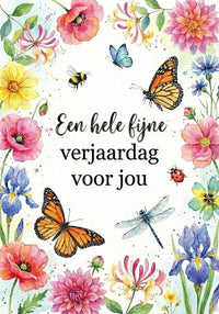 Kaartje met persoonlijk bericht Verjaardag - Ballonnenshop.nl