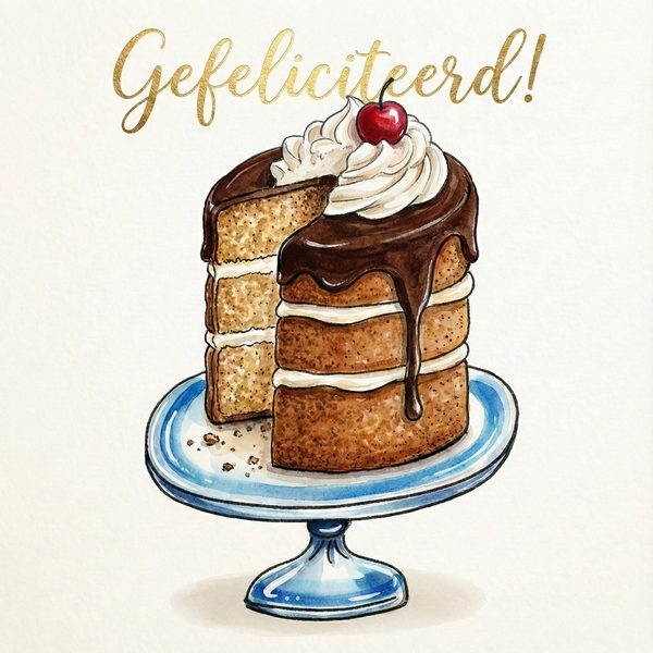Kaartje met persoonlijk bericht Verjaardag - Ballonnenshop.nl