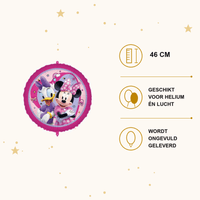 Katrien Duck & Minnie Mouse Folie Ballon - 46 cm - Ballonnenshop.nl