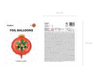 Kerstbal Folie Ballon 45 cm - Ballonnenshop.nl