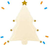 Kerstboom Crèmekleurig Helium Ballon - Gevuld Met Helium - 69 cm - Ballonnenshop.nl