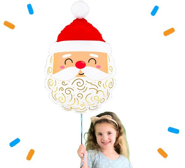Kerstman Helium Ballon - Gevuld Met Helium - 62 cm - Ballonnenshop.nl