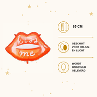 Kiss Me Folieballon - 86,5 x 65 cm - Ballonnenshop.nl