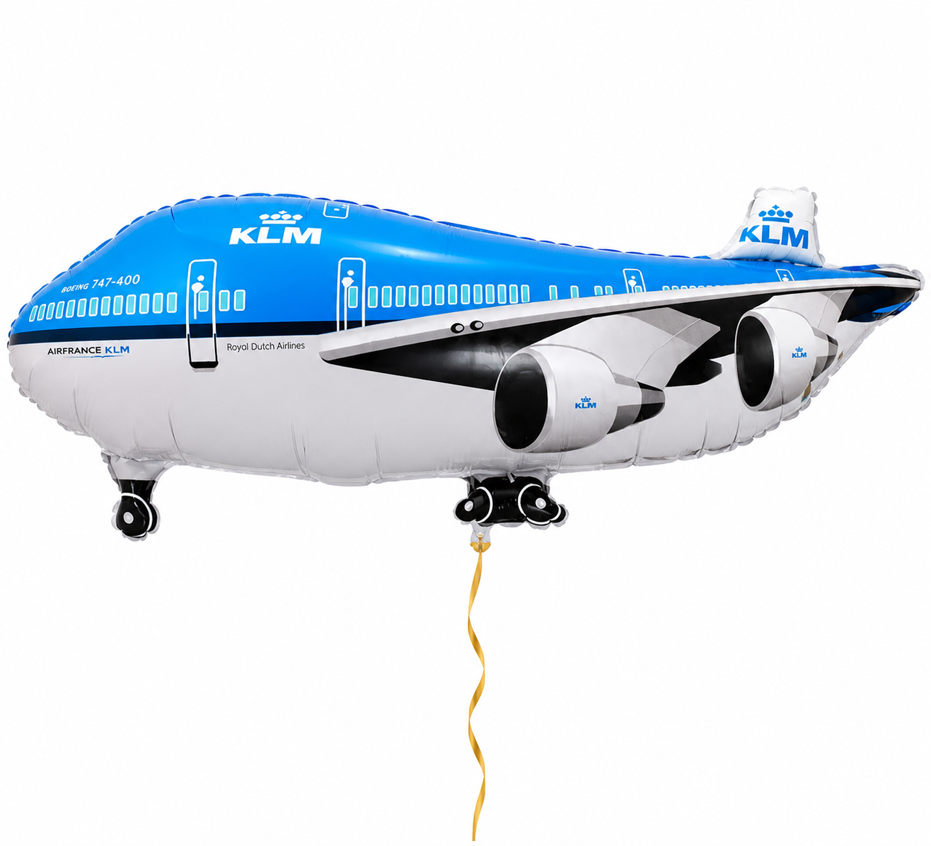 KLM Vliegtuig Helium XL Ballon - gevuld met helium - 95 cm - Ballonnenshop.nl