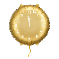 Klok Helium Ballon – met helium gevuld, met gouden lint