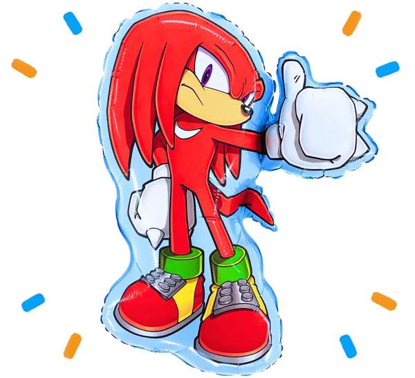 Knuckles Sonic Helium Ballon - Gevuld Met Helium - 66 cm - Ballonnenshop.nl