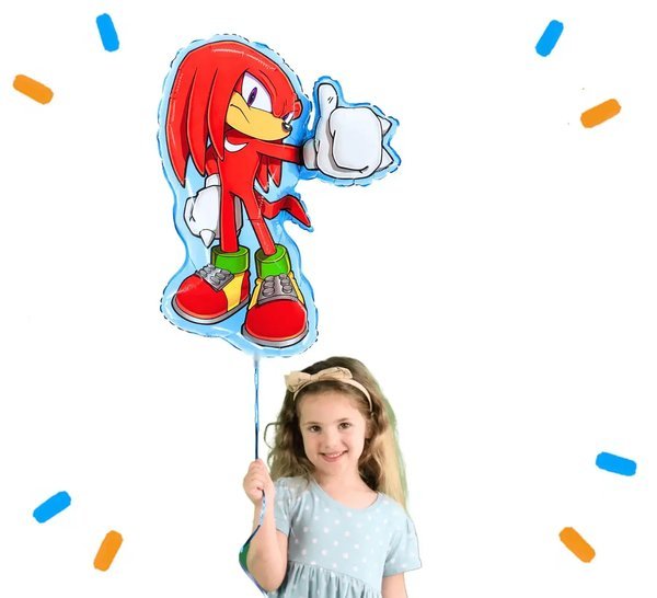 Knuckles Sonic Helium Ballon - Gevuld Met Helium - 66 cm - Ballonnenshop.nl