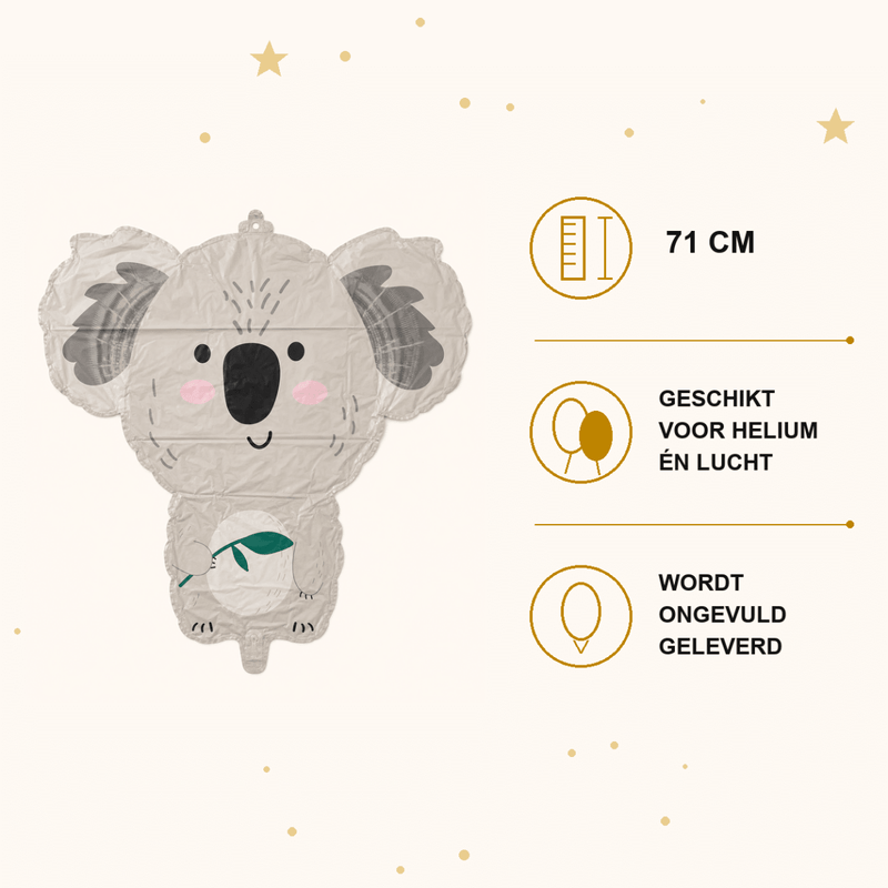 Koala - Folie Ballon - 71 cm - Ballonnenshop.nl