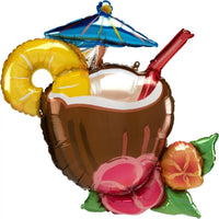 Kokosnoot Cocktail - Pina Colada - Folie Ballon - 76 cm - Ballonnenshop.nl