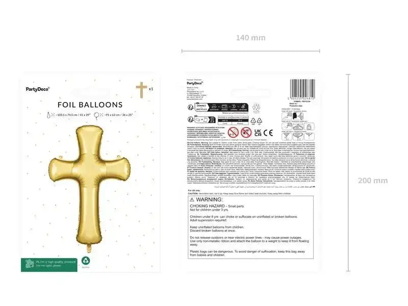 Kruis Folie Ballon - 103,5 cm - Ballonnenshop.nl