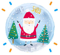 Let It Snow Kerstman Helium Ballon - Gevuld Met Helium - 46 cm - Ballonnenshop.nl