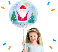 Let It Snow Kerstman Helium Ballon - Gevuld Met Helium - 46 cm - Ballonnenshop.nl