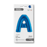 Letter Ballon A Blauw - 35 cm - Ballonnenshop.nl