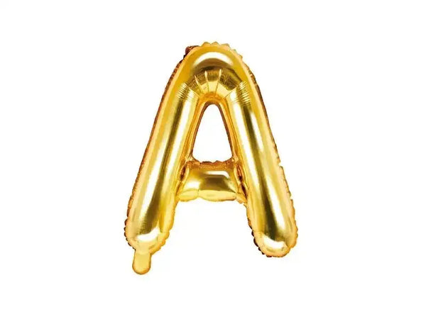 Gouden letterballon A van 35 cm voor een volledige naam