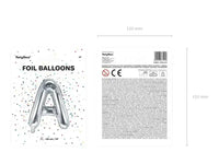 Letter Ballon A Zilver - 35 cm - Ballonnenshop.nl