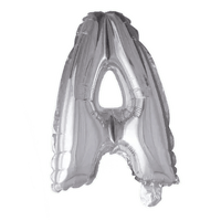 Letter Ballon A Zilver - 41 cm - Ballonnenshop.nl