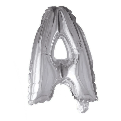 Letter Ballon A Zilver - 41 cm - Ballonnenshop.nl