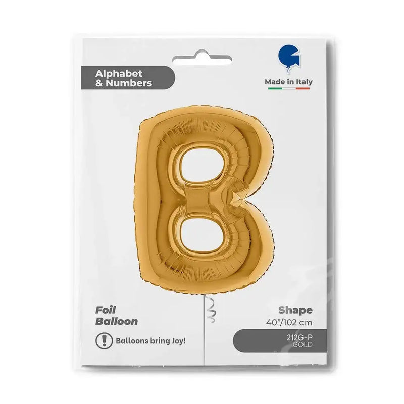 Letter Ballon B Goud 102 cm - Ballonnenshop.nl