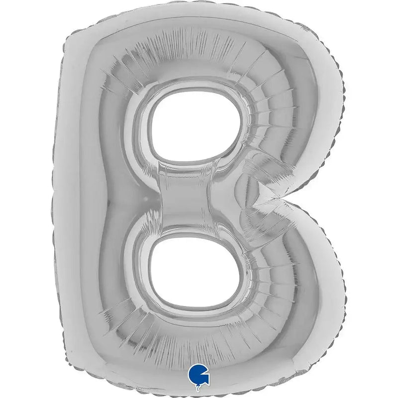 Letter Ballon B Zilver 102 cm - Ballonnenshop.nl