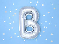 Letter Ballon B Zilver - 35 cm - Ballonnenshop.nl
