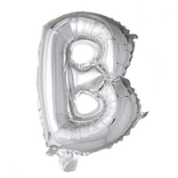 Letter Ballon B - Zilver - 41 cm - Ballonnenshop.nl
