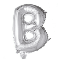 Letter Ballon B Zilver - 41 cm - Ballonnenshop.nl