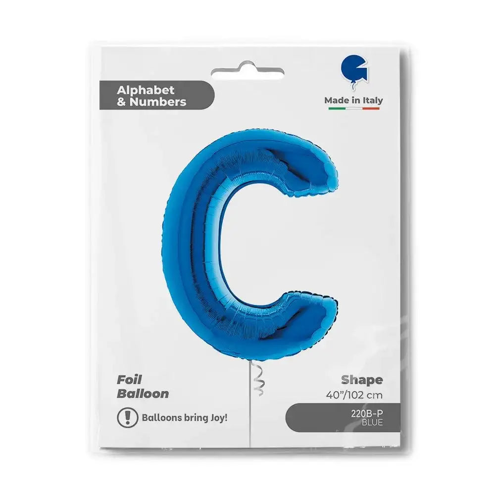 Letter Ballon C Blauw - 102 cm - Ballonnenshop.nl