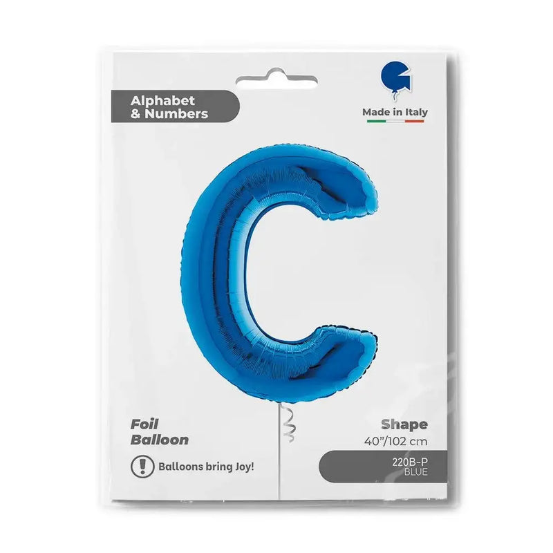Letter Ballon C Blauw - 102 cm - Ballonnenshop.nl