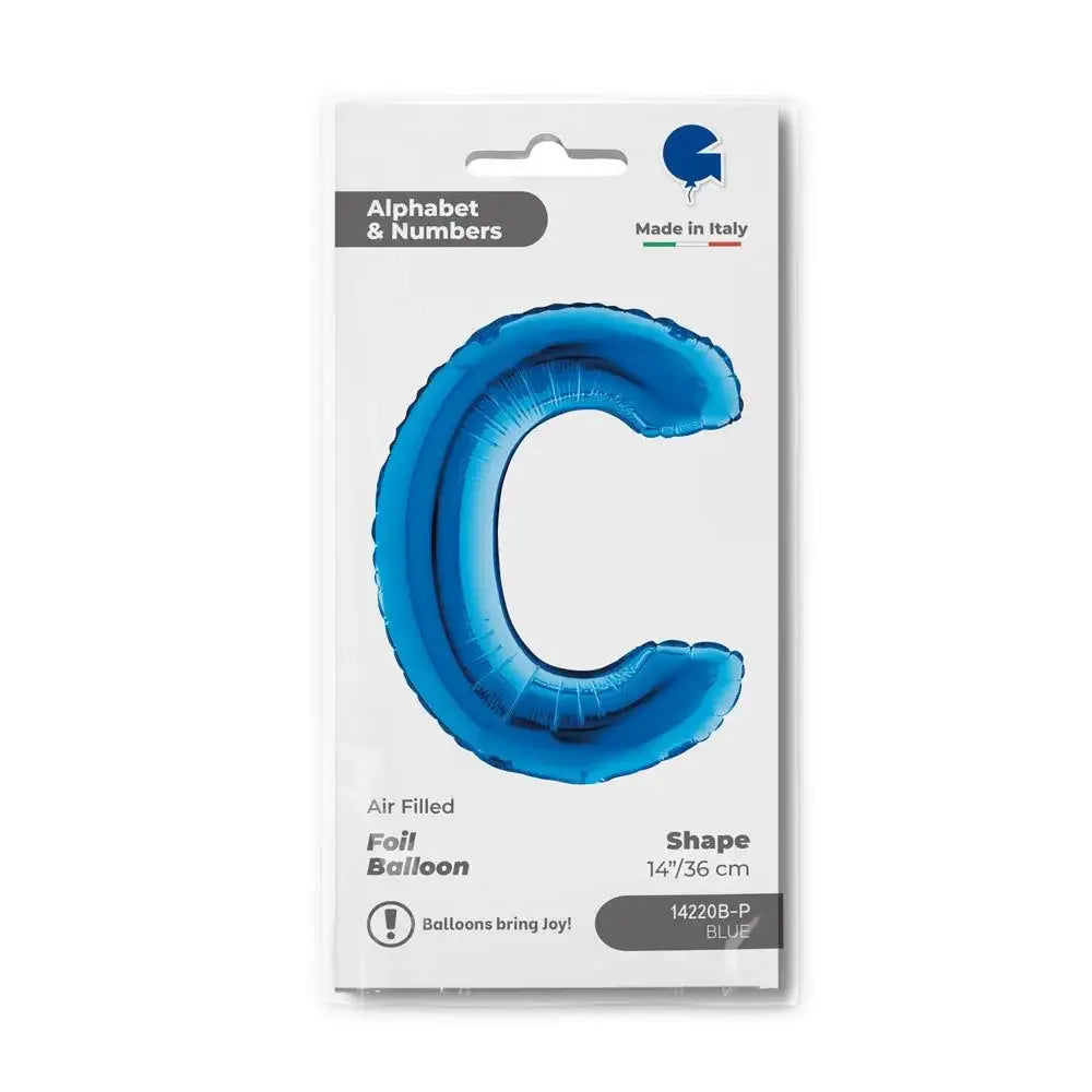 Letter Ballon C Blauw - 35 cm - Ballonnenshop.nl