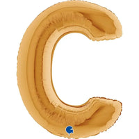Letter Ballon C Goud 102 cm - Ballonnenshop.nl