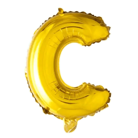 Letter Ballon C Goud - 41 cm - Ballonnenshop.nl