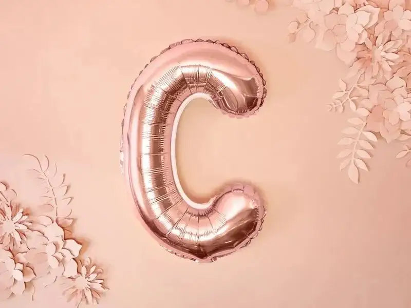 Letter Ballon C Rose Goud - 35 cm - Ballonnenshop.nl