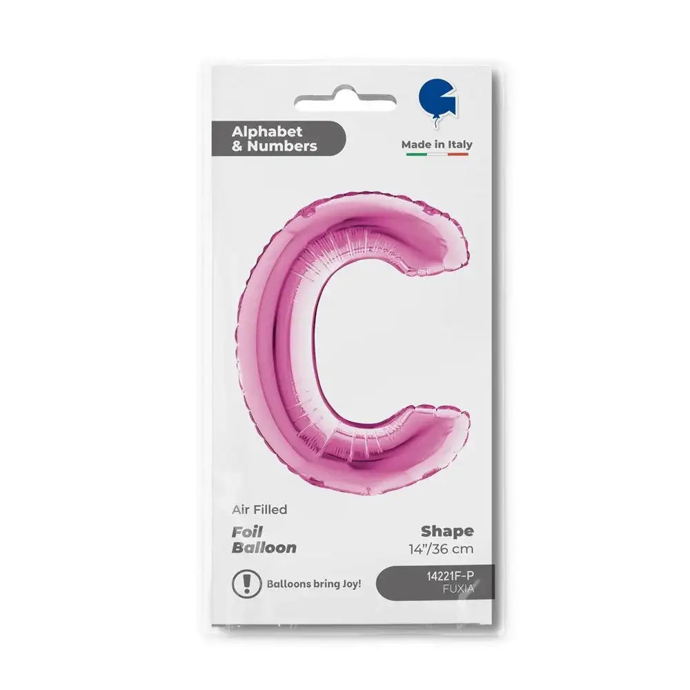 Letter Ballon C Roze - 35 cm - Ballonnenshop.nl