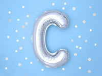 Letter Ballon C Zilver - 35 cm - Ballonnenshop.nl