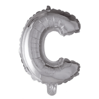 Letter Ballon C Zilver - 41 cm - Ballonnenshop.nl