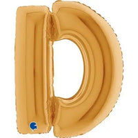 Letter Ballon D Goud 102 cm - Ballonnenshop.nl