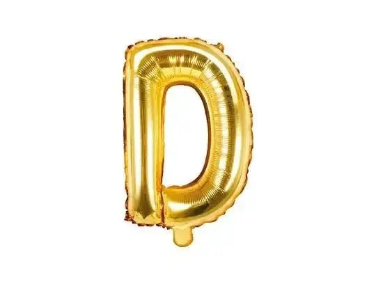 Letter Ballon D Goud - 35 cm - Ballonnenshop.nl