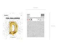 Letter Ballon D Goud - 35 cm - Ballonnenshop.nl