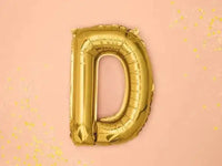 Letter Ballon D Goud - 35 cm - Ballonnenshop.nl